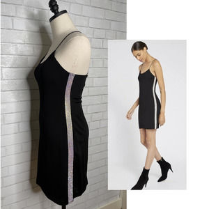 Alice + Olivia Crystal Black Noni Bodycon Mini Tank Party Dress 8 M